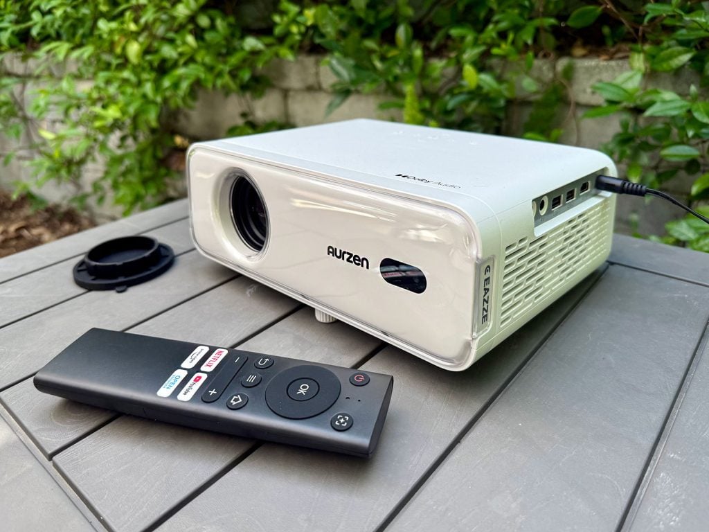 Aurzen Smart Projector With Remote and Wifi