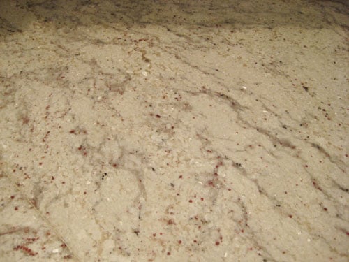stain-free-counter-thanks-to-bleach Clean granite area where stain had once been