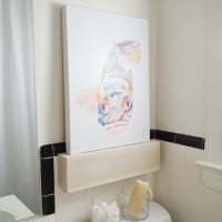 How To Hide A Cracked Tile With A DIY Shelf