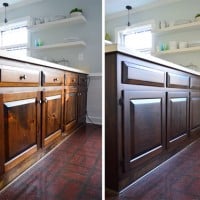 How To Stain Your Wood Cabinets Darker