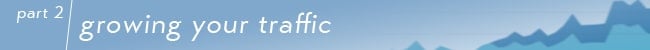 navigation banner for Part 2 Growing Your Traffic
