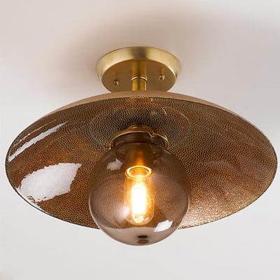 Copper Glass Ceiling Light for Shades of Light