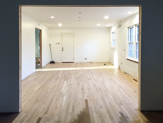 New Hardwood Floors In Our Old House Before Staining