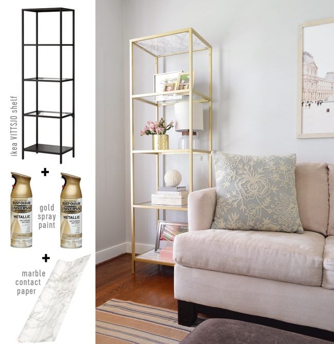 Custom Ikea Glass Display Shelf Using Spraypaint