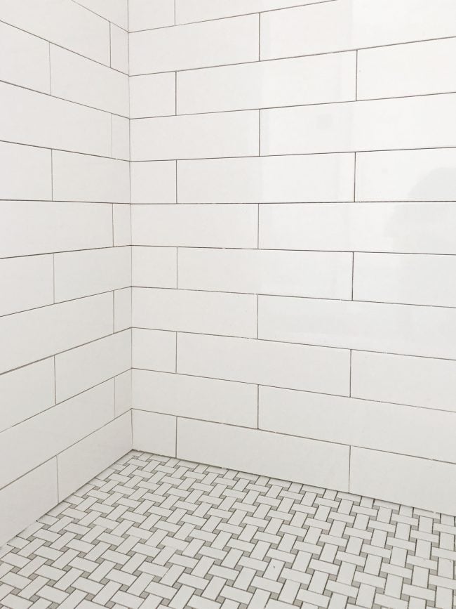 Beach House Shower Tile Downstairs Detail