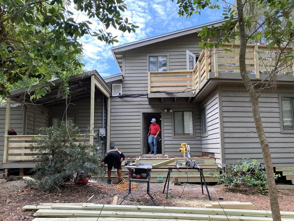 Florida House Exterior Progress Front Porch Rebuild