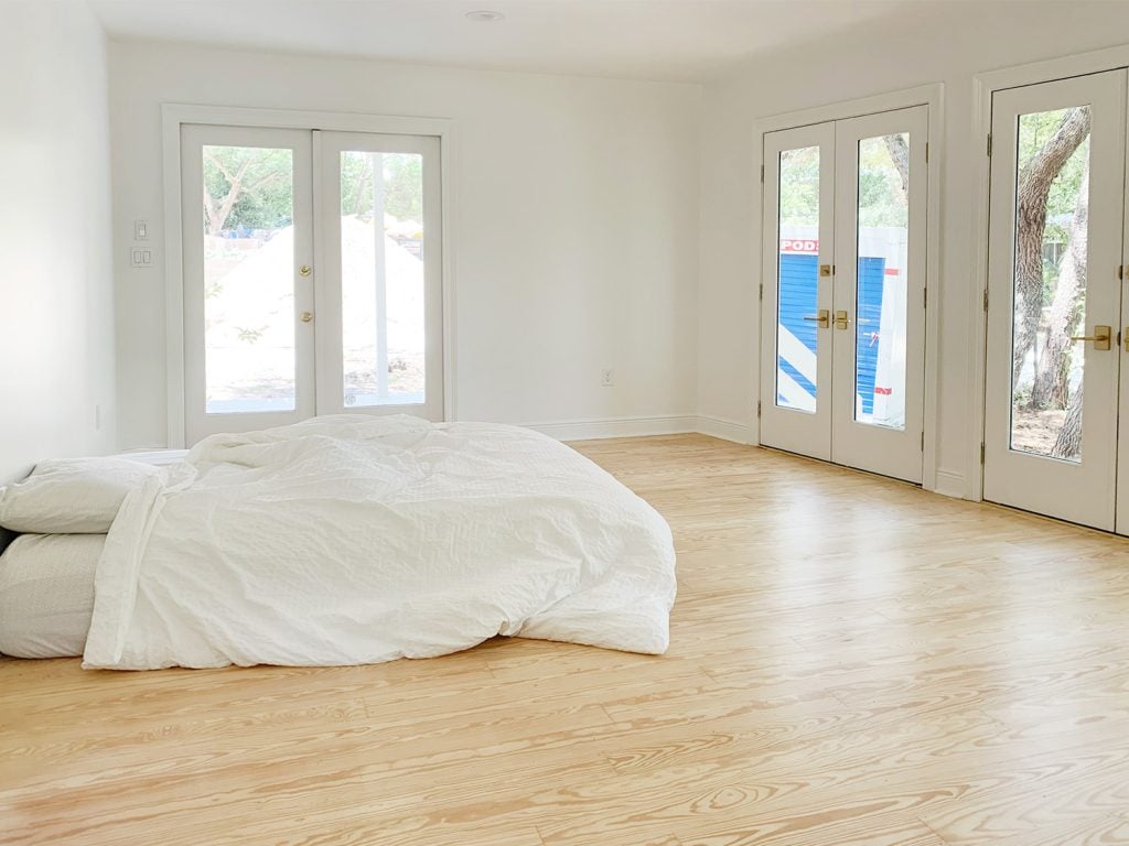 Bedroom On Move In Day With Mattress On The Floor