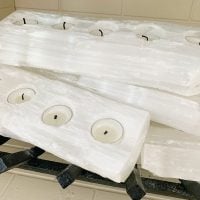 Making A Selenite Crystal Fireplace