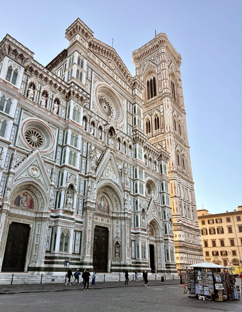 Outside of the Duomo Cathedral in Florence Italy