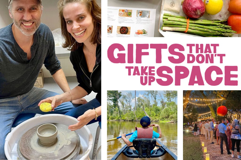 Collage Of Gifts That Don't Take Up Space